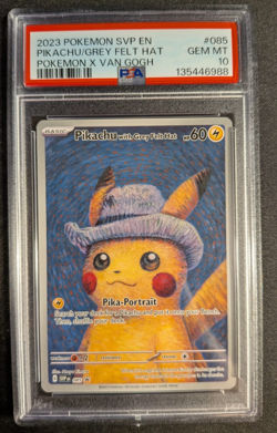 PSA 10 VAN GOGH PIKACHU WITH GREY FELT HAT SVPen 085 PROMO POP POKEMON - Image 1