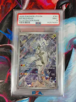 Pokemon Slab PSA 9 N's Reshiram 167 Illustration Rare IR Journey Together Card - Image 1