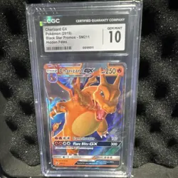 Charizard GX Promo SM211 Hidden Fates Black Star Holo CGC 10 Pokemon TCG - Image 1