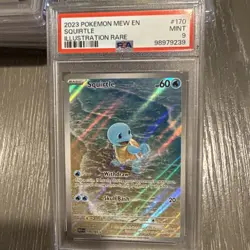 Pokemon TCG Squirtle 170/165 Scarlet & Violet 151 Illustration Rare Holo PSA 9 - Image 1
