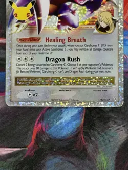 Garchomp C LV.X Classic Collection Celebrations: Classic Collection 145/147 NM - Image 3
