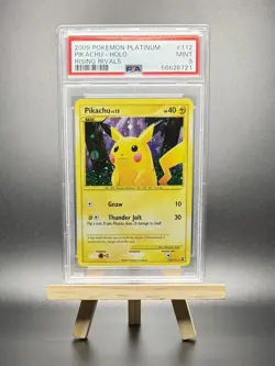 2009 POKEMON PIKACHU HOLO BLEED #112 PLATINUM RISING RIVALS PSA 9 JUNGLE REMAKE - Image 1