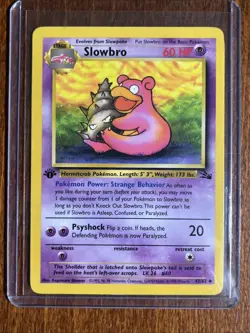 [LP] 1999 Pokemon Fossil Slowbro 1st Edition #43/62 Uncommon - Image 1