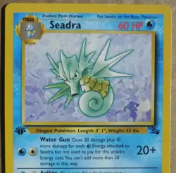Seadra 42/62 1st Edition Uncommon Non-Holo Fossil Set Pokemon Card LP/MP - Image 2
