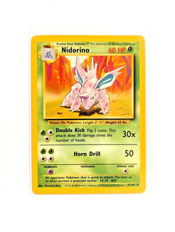 Nidorino 37/102 Uncommon Non-Holo LP Pokemon TCG WOTC Base Set Unlimited English - Image 1