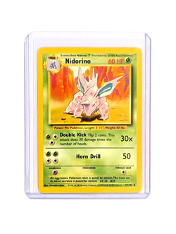 Nidorino 37/102 Uncommon Non-Holo LP Pokemon TCG WOTC Base Set Unlimited English - Image 3