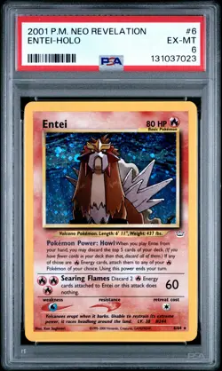 2001 POKEMON NEO REVELATION #6 ENTEI-HOLO PSA 6 - Image 1