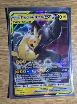 Pokemon TCG Pikachu and Zekrom GX Tag Team 33/181 Near Mint - Image 1