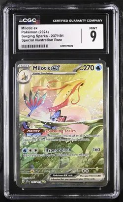 2024 Pokemon Milotic ex Surging Sparks 237/191 SIR CGC MINT 9 - Image 1