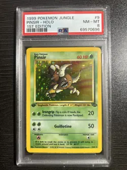 Pokemon Jungle Rare Holo 1st Edition Pinsir #9/64 1999 PSA 8 - Image 1