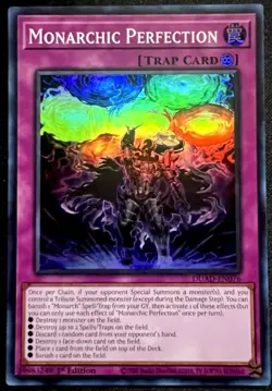 Yu-Gi-Oh! - Monarchic Perfection (DUAD-EN076) 1st Edition, Super Rare, NM - Image 1