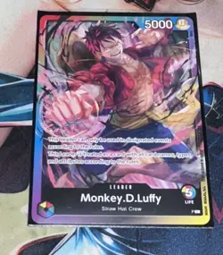 • Monkey.D.Luffy • OP-PR Release Event Leader Promo One Piece TCG NM - Image 1