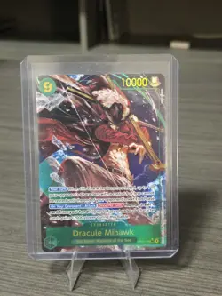 One Piece CCG Dracule Mihawk Character Card OP14-119 10000 Power Warlords Set - Image 1