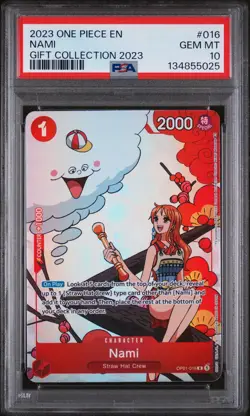 PSA 10 2023 One Piece Gift Collection 2023 #016 Nami GEM MT - Image 1