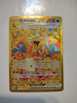 Charizard EX 228/197 Gold Holo Secret Rare Obsidian Flames Pokemon Card - Image 1