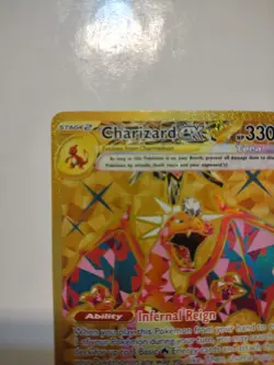 Charizard EX 228/197 Gold Holo Secret Rare Obsidian Flames Pokemon Card - Image 2
