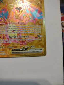Charizard EX 228/197 Gold Holo Secret Rare Obsidian Flames Pokemon Card - Image 5