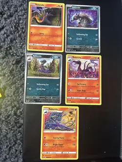 Pokemon TCG Salandit & Salazzle Lot of 5 Cards From Various Sets NM - Image 1