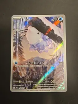 Pokemon TCG Snom Holo Card Illustration Temporal Forces 168/162 NM Mint Full Art - Image 1