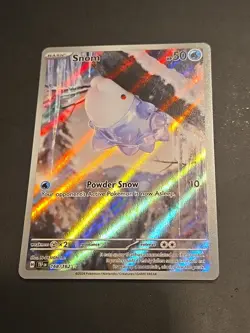 Pokemon TCG Snom Holo Card Illustration Temporal Forces 168/162 NM Mint Full Art - Image 2