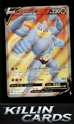 Machamp V (Full Art) 171/189 Pokemon Ultra Rare SWSH10: Astral Radiance Card NM - Image 1