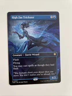 High Fae Trickster Foundations Borderless Regular Card, MTG NM Condition - Image 1