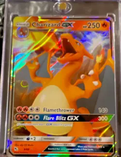 Pokemon Charizard GX Hidden Fates Ultra Rare Full Art Holo Card 9/68 - Image 1