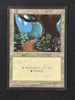 Forest (B) Foreign Black Border FBB Japanese Magic The Gathering MTG Card - Image 1