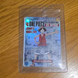Bandai One Piece CCG Monkey D. Luffy US Voyage Promo Foil Card 00014 - Image 1