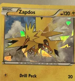 Zapdos 23/108 (Cracked Ice Holo), LP, XY Roaring Skies Promo, Pokemon TCG Cards - Image 2