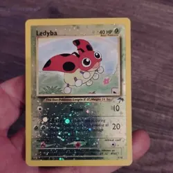 Ledyba 07/18 Pokemon card Reverse Holo in near mint condition check pics - Image 1