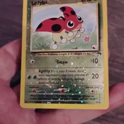 Ledyba 07/18 Pokemon card Reverse Holo in near mint condition check pics - Image 3
