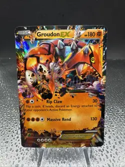 Pokemon TCG XY Primal Clash Groudon EX Holo Card 85/160 - Image 1