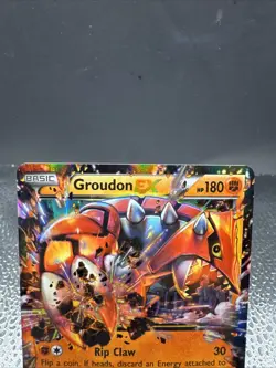 Pokemon TCG XY Primal Clash Groudon EX Holo Card 85/160 - Image 3