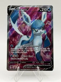 Pokemon TCG Glaceon V Full Art Ultra Rare Holo Card 174/203 Evolving Skies - Image 1