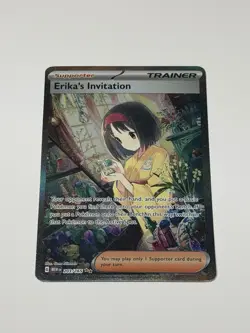 Pokemon Card TCG Scarlet & Violet Trainer Supporter Erika's Invitation 203/165 - Image 1