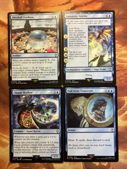 MTG 4 x Blue Rare Card Lot Commander: FINAL FANTASY Near-Mint!! - Image 1