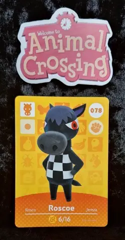 Animal Crossing Nintendo Amiibo Card Roscoe #078 Regular Standard Card Authentic - Image 1