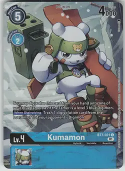 Digimon TCG Kumamon (2nd Anniversary Frontier Card) Common Next Adven BT7-021 C - Image 1