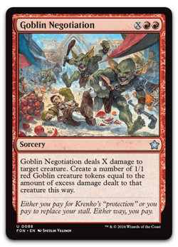 LP Goblin Negotiation #88 Foundations FDN Magic MTG - Image 1