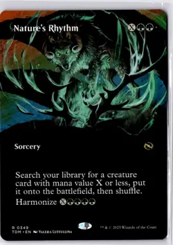 Nature's Rhythm (Borderless) Tarkir: Dragonstorm Regular NM R 0349 - Image 1