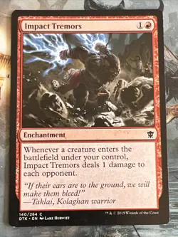 1x Impact Tremors Dragons of Tarkir MP MTG Magic the Gathering x1 MKE - Image 1