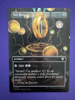 1x MTG Sol Ring (Borderless, Foil) - Commander Masters (CMM) #703 - Magic - Image 1