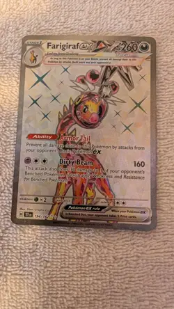 Pokemon TCG Farigiraf EX Temporal Forces 194/162 Full Art Ultra Rare Holo Card - Image 1