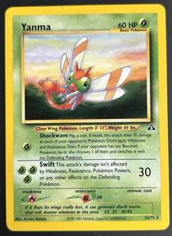Pokemon TCG Yanma 36/75 Neo Discovery LP - Image 1
