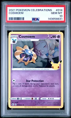 2021 POKEMON CELEBRATIONS #014 COSMOEM PSA 10 - Image 1