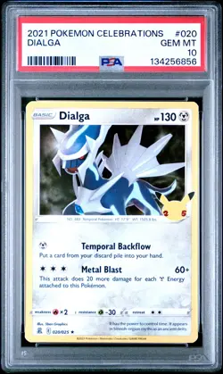 2021 POKEMON CELEBRATIONS #020 DIALGA PSA 10 - Image 1