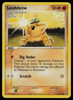 Sandshrew #82/113 Delta Species Common Pokemon TCG NM - Image 1