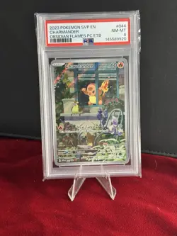 2023 OBF Pokemon Center ETB Promo Charmander #044 PSA 8 - Image 1