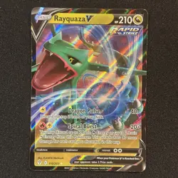 Rayquaza V Holo Ultra Rare SWSH07 Evolving Skies 110/203 Pokemon TCG Near Mint - Image 1